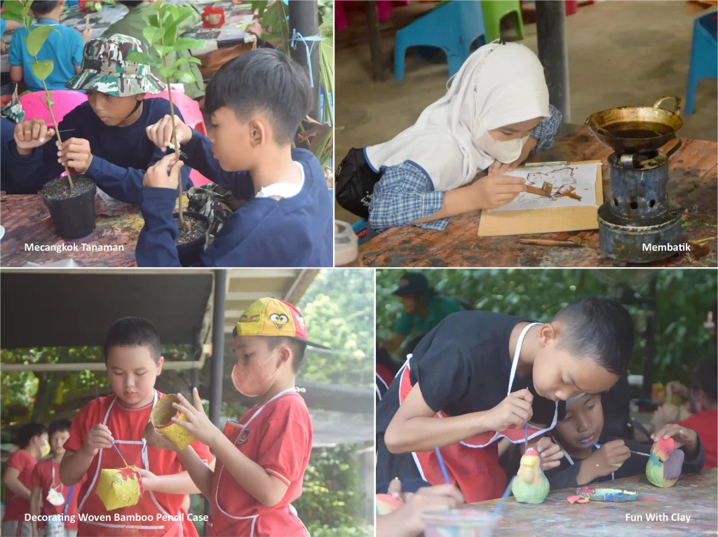 Tempat wisata edukasi di Depok dengan kegiatan menanam, membatik, kerajinan bambu, dan bermain clay di Godongijo