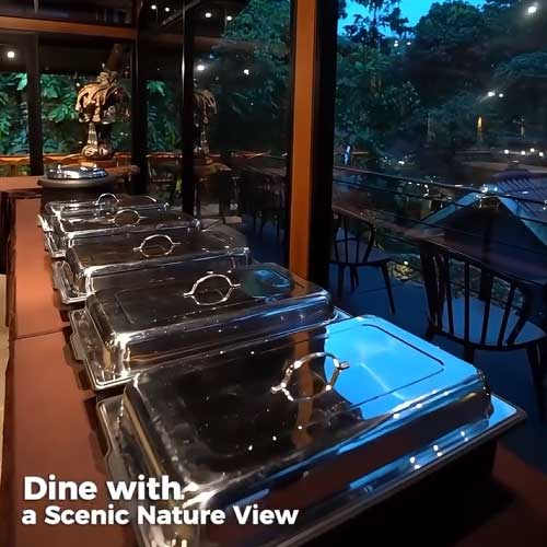 Dine with a scenic nature view