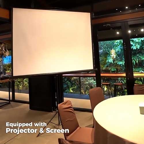Equipped with Projector and Screen