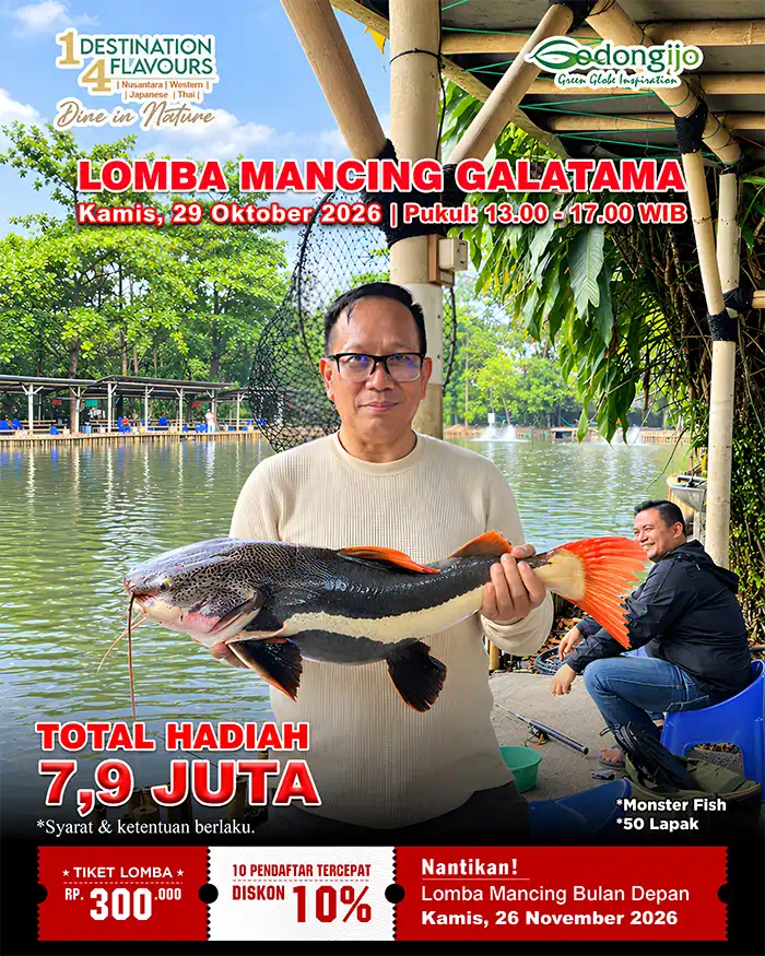 Poster Lomba Mancing Galatama Godongijo Depok